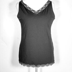 NWOT Vanity Fair Camisole Tank Top with Lace Neckline and Hem